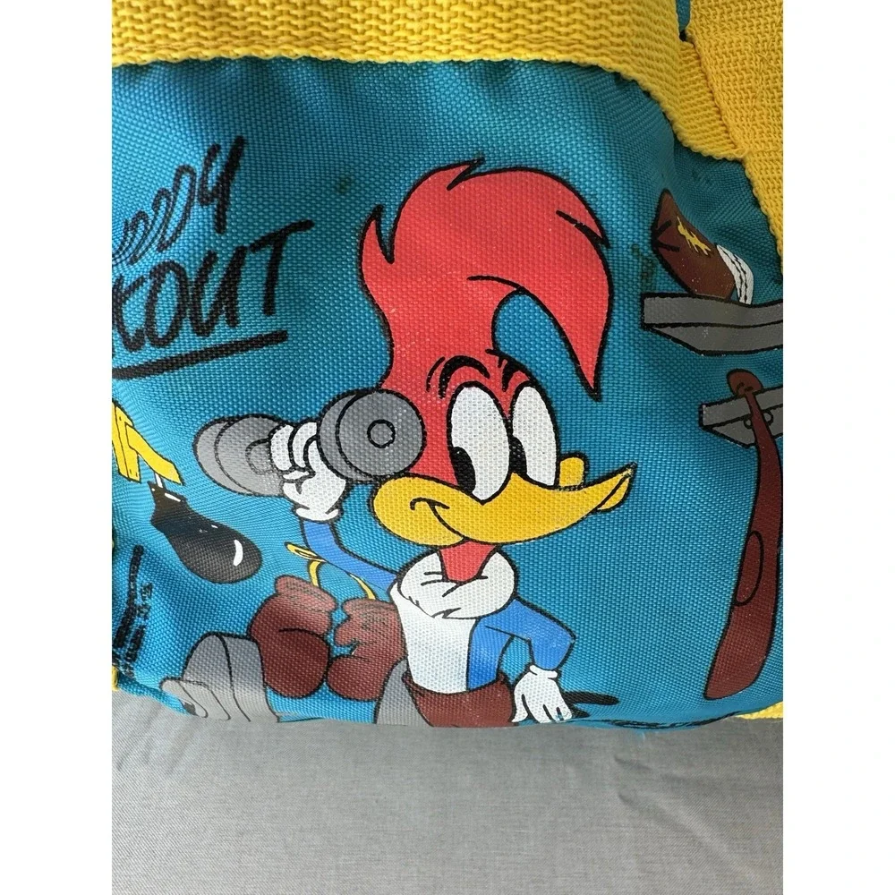 Vintage Woody Woodpecker Large Zipper Duffle Bag Thrashed‎ Universal Studios